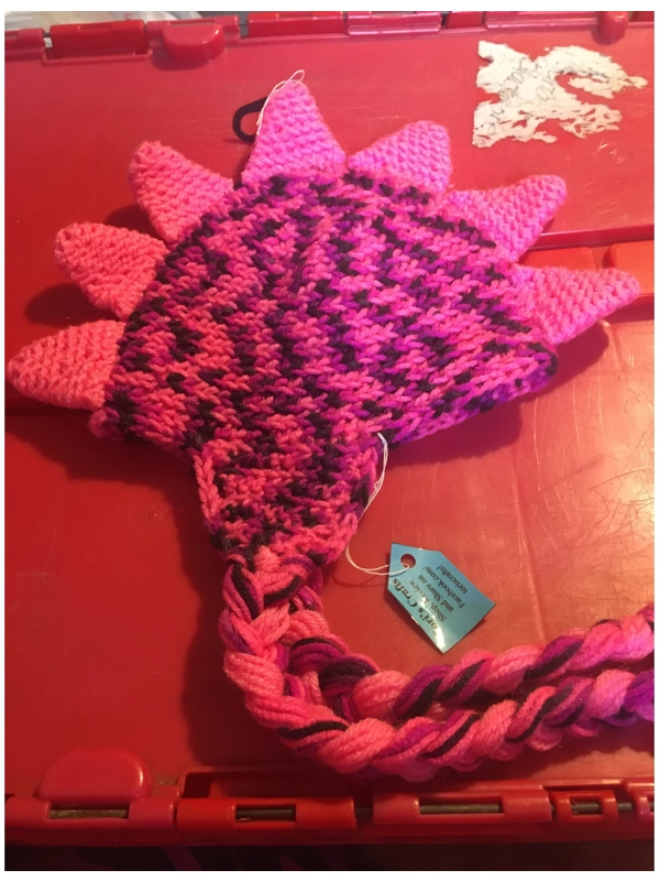 Hand Crocheted Dinosaur Hat Child