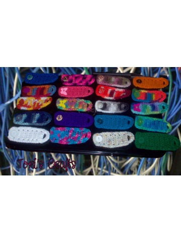 Set of 5 Random Handmade Crochet Cord Keepers