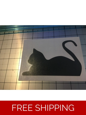 Vinyl Decal Cat For Car Bumper Cup Window