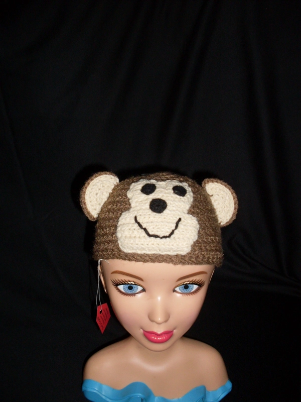 Handmade Crochet Monkey Hats