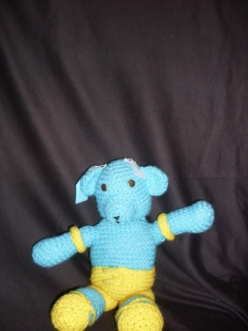 Hand Crocheted Boy Swimsuit Bear Stuffed Toy