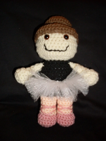 Hand Crocheted Ballerina with Removable Tutu Stuffed Toy
