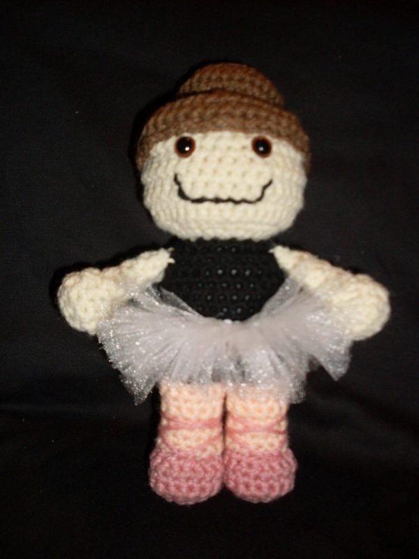 Hand Crocheted Ballerina with Removable Tutu Stuffed Toy