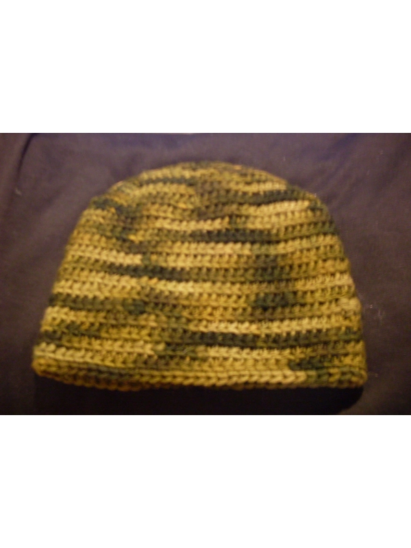 Hand Crocheted Child Camo Hat