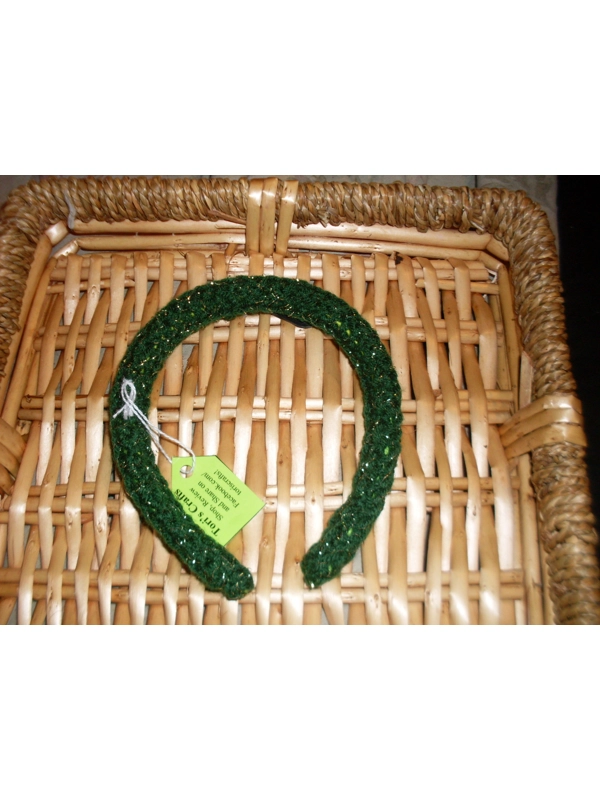 Hand Crocheted Covered Headband.