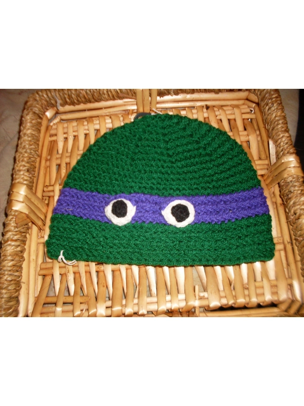 Hand Crocheted Hat Size Child TMNT