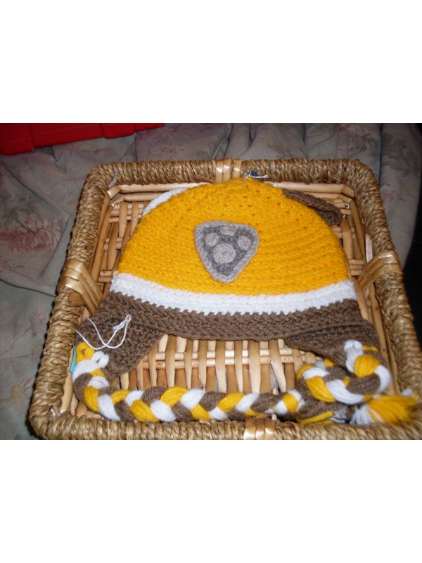 Hand Crocheted Hat Size Child Paw Patrol Rubble