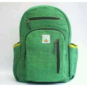 100% Hemp green backpack (14)