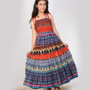 Sleeveless printed drees (305)