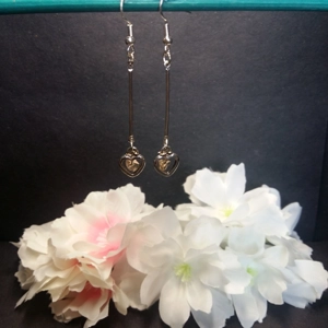 Citrine Heart Drop Earrings