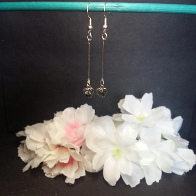 Emerald Heart Drop Earrings