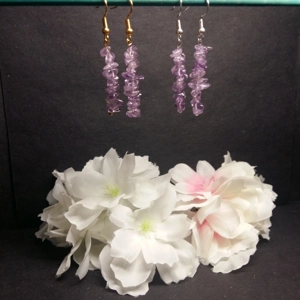 Purple Amethyst Stack Earrings