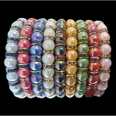 Acrylic Pearlised Sparkle Bracelets Acrylic Pearlised Sparkle Bracelets