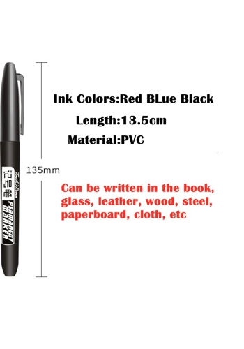 1pc permanent marker 1.5 mm tip blk