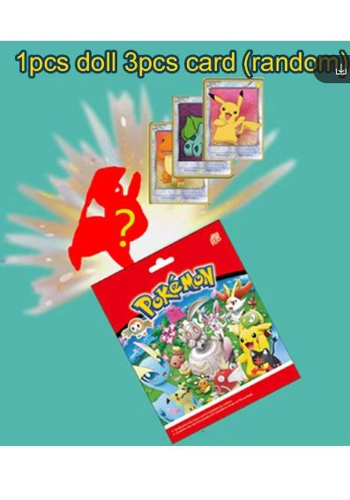 Pokemon characters doll 3 pc card set