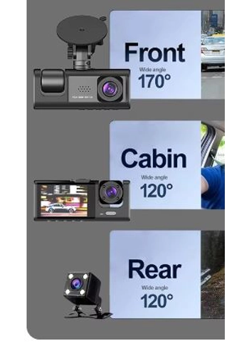Dash cam 2 way reversing camera