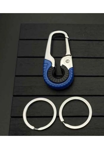 Lockable key ring blue