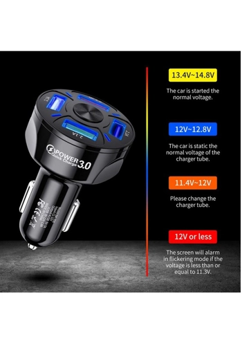 4 way USB car charger