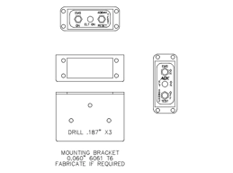 ACK E-01 E-04 remote panel switch CAD drawing