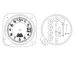 Altimeter clock CAD drawing