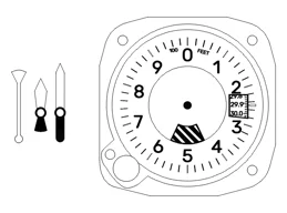 Aircraft altimeter CAD drawing