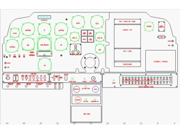 Bonanza 33-35 panel CAD drawing