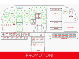 Bonanza 33-35 panel CAD drawing