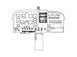 Cessna 172G panel drawi..