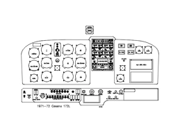 Cessna 172L (1971-72) panel drawing DXF