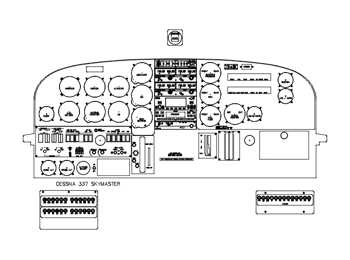 Cessna 337G Skymaster panel