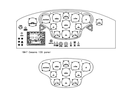 Cessna 120 panel CAD drawing