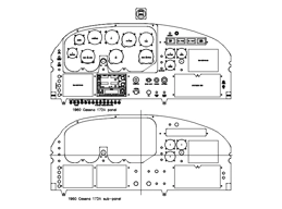 Cessna 172 A panel drawing