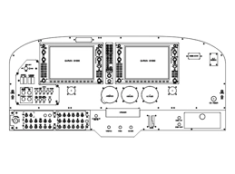Cessna 172 G1000 panel DXF