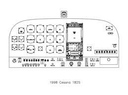 Cessna 182 S panel drawing