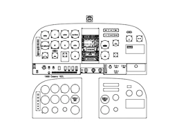 Cessna 182 L panel CAD drawing