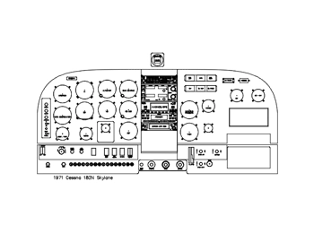 Cessna 182N panel drawing