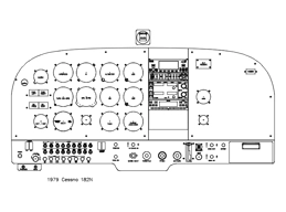 Cessna 182 N panel drawing