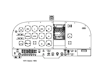 Cessna 182Q  panel drawing