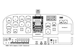 Cessna 207 Stationair panel CAD drawings