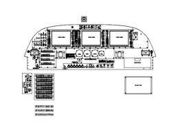 Cessna 208 Caravan G1000 panel CAD drawing