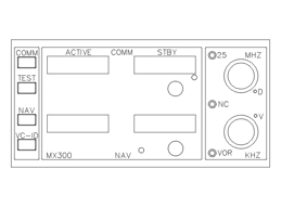 MX300 Comm radio CAD drawing