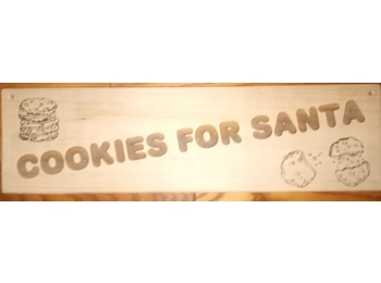 Wooden "COOKIES FOR SANTA" sign