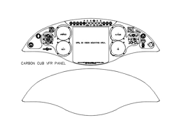 Carbon Cub VFR panel CAD drawing