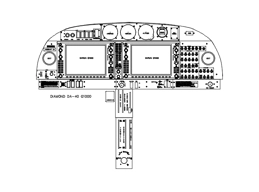 DA-40 G1000 panel CAD drawing