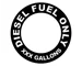 DIESEL FUEL Gas cap decal