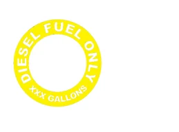 DIESEL FUEL Gas cap decal