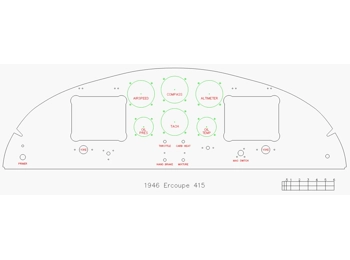 Ercoupe panel CAD drawing