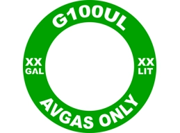G100UL Gas cap decal