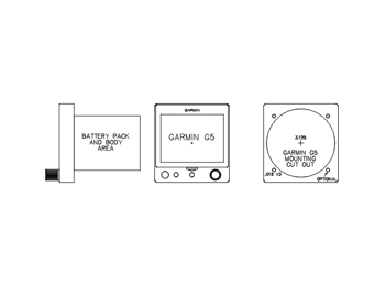 Garmin G5 cut out drawing