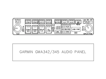 Garmin GMA 342 / 345 Aufio panel
